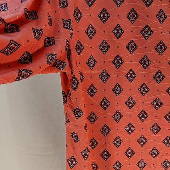 Croft & Barrow Pink Pattern 3/4 sleeve Tunic Top Shirt Blouse Womens Medium M - Picture 4 of 9